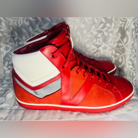 Mens Louis Vuitton suede color block pattern sneakers size US 7 / MS 0142 6. - Picture 3 of 9